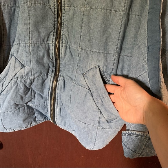 Free People Dolman Quilted Denim Jacket - Picture 6 of 10